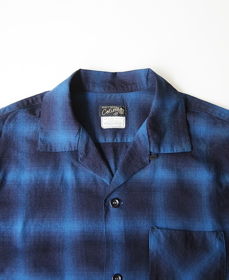 COLIMBO  MODEST OPEN COLLAR SHIRT (BLUISH)