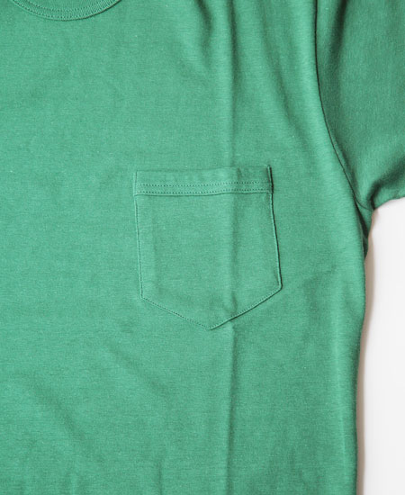 FREEWHEELERS �ե꡼�ۥ����顼�� SET-IN SLEEVE POCKET T-SHIRTS (TURF GREEN)