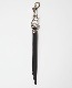 LEATHER STUDS KEY HOLDER - GEOMETRY - (BLACK)