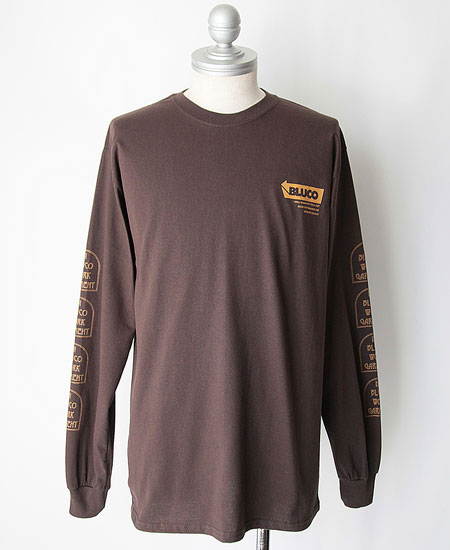 BLUCO �֥륳 " TOMBSTONE " PRINT L/S TEE (BROWN)