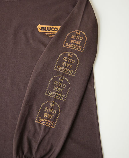 BLUCO �֥륳 " TOMBSTONE " PRINT L/S TEE (BROWN)