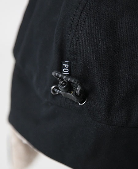 POLER �ݡ��顼 FURRY FONT CANVAS FLAP CAP (BLACK)