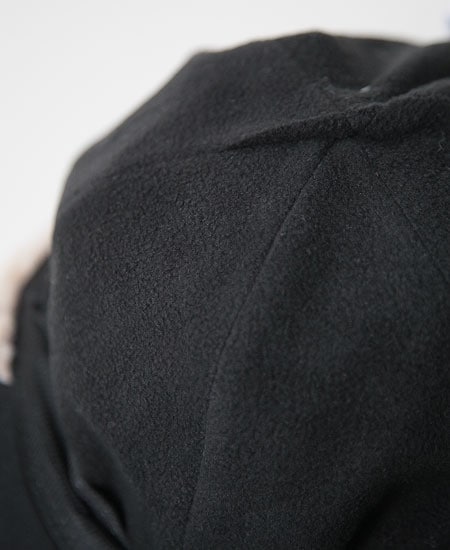 POLER �ݡ��顼 FURRY FONT CANVAS FLAP CAP (BLACK)