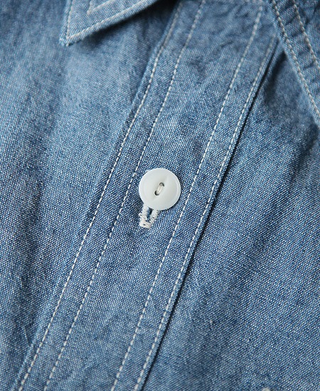 COLIMBO   HILLHEAD WORK SHIRT "MIGHT-W CREW" (INDIGO)