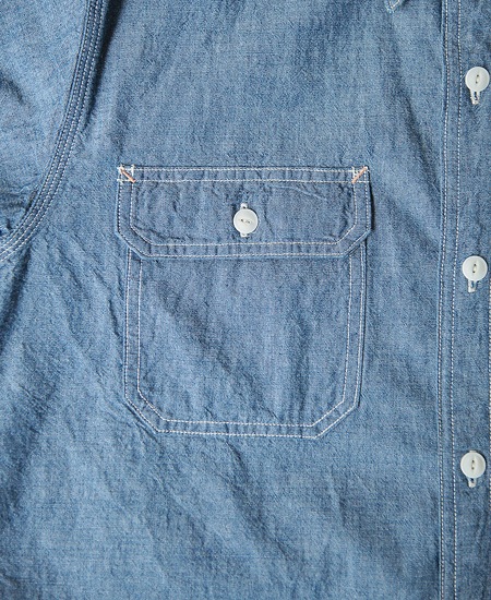 COLIMBO   HILLHEAD WORK SHIRT "MIGHT-W CREW" (INDIGO)