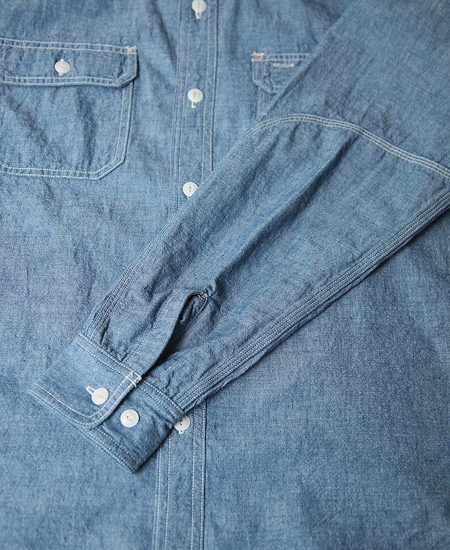 COLIMBO   HILLHEAD WORK SHIRT "MIGHT-W CREW" (INDIGO)