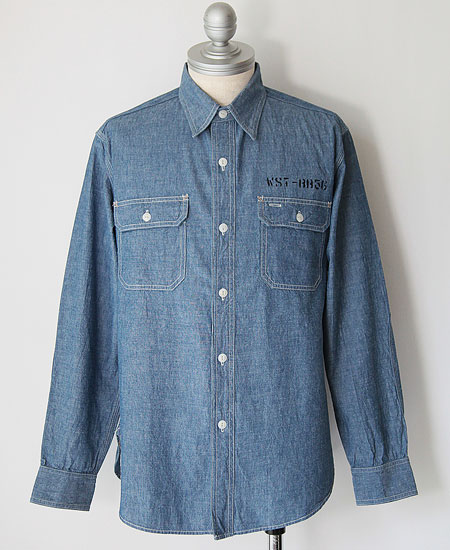 COLIMBO   HILLHEAD WORK SHIRT "MIGHT-W CREW" (INDIGO)