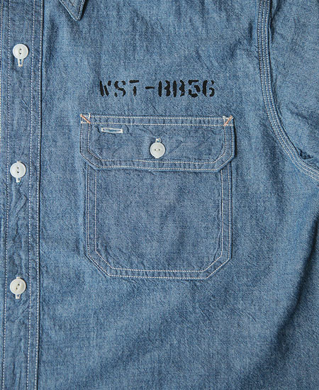 COLIMBO   HILLHEAD WORK SHIRT "MIGHT-W CREW" (INDIGO)