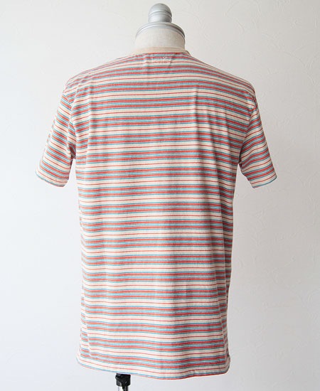 STEVENSON OVERALL CO. ���ƥ����֥󥽥� �����С������� Classic Bordered Pocket T-shirt (Beige)