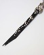 LEATHER STUDS KEY HOLDER - FLOWER - (BLACK)