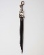 LEATHER STUDS KEY HOLDER - FLOWER - (BLACK)