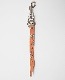 LEATHER STUDS KEY HOLDER - FLOWER - (TAN)