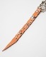 LEATHER STUDS KEY HOLDER - FLOWER - (TAN)