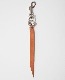 LEATHER STUDS KEY HOLDER - FLOWER - (TAN)