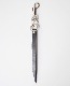 LEATHER STUDS KEY HOLDER SPECIAL - FLOWER - (BLACK)
