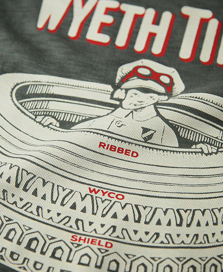 SECRET WORDS ��������å� ��� " OLD TIRES " S/S T-SHIRT (OLIVE)