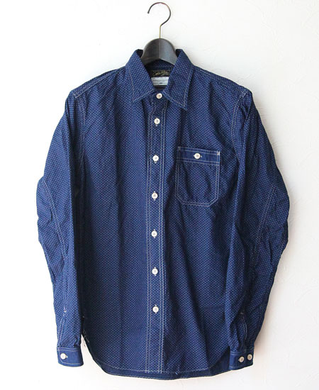 良品 16 COLIMBO コリンボ ポルカドット ウォバッシュ ワークシャツ COLIMBO コリンボ ORIGINAL SANDLEAD WORK SHIRT (POLKA DOT)