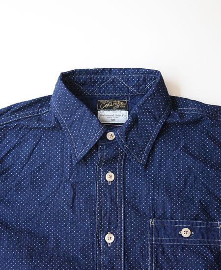 良品 16 COLIMBO コリンボ ポルカドット ウォバッシュ ワークシャツ COLIMBO コリンボ ORIGINAL SANDLEAD WORK SHIRT (POLKA DOT)