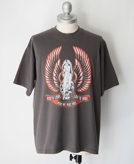 SECRET WORDS ��������å� ��� " SKULL & NUDE " S/S T-SHIRT (FADE BLACK)