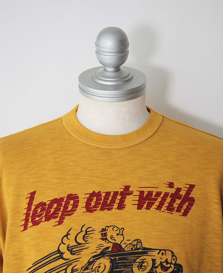 SECRET WORDS ��������å� ��� " LEAP OUT WITH " S/S T-SHIRT (MUSTARD)