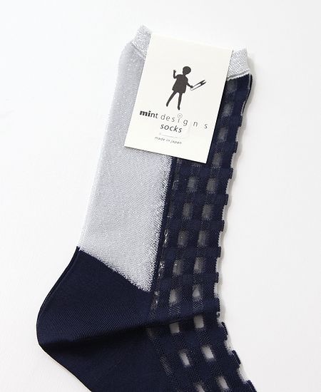 みんとページ Pre Order】Gingham Check Socks - [公式]ミントデザインズ通販