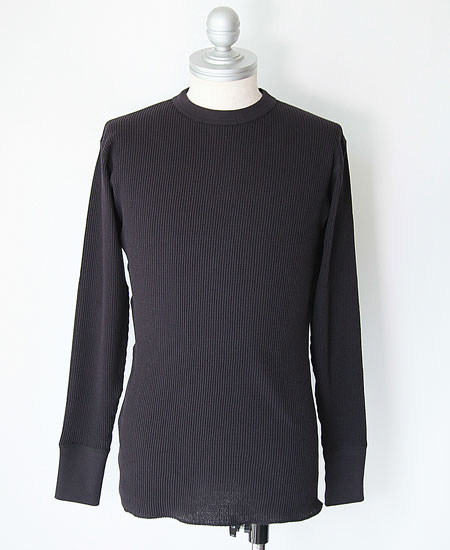 FREEWHEELERS ե꡼ۥ顼 CREW NECKED THERMAL LONG SLEEVE SHIRT (BLACK)