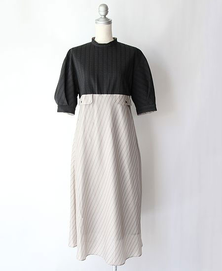 mint designs ワンピース mintdesigns ミントデザインズ ROUND SLEEVE DRESS