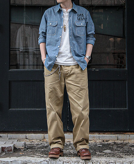 COLIMBO ������  HILLHEAD WORK SHIRT - CUSTOM - (INDIGO)