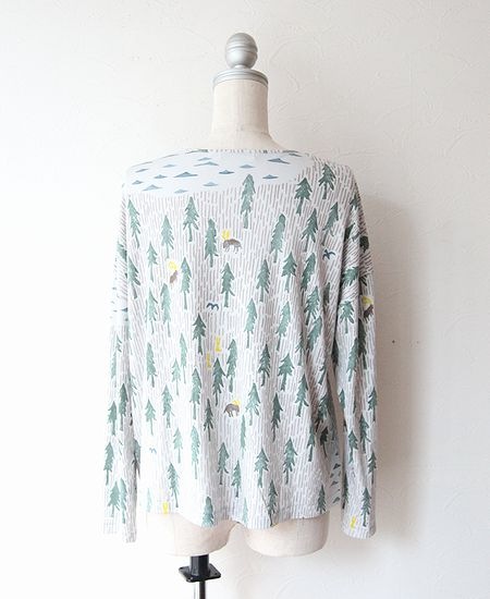 ミナペルホネン oneday ワンディ ミントブルー 女の子 森 動物 | www