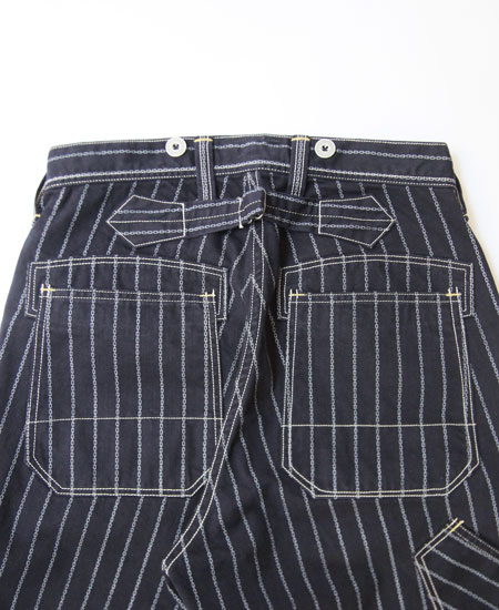 FREEWHEELERS ե꡼ۥ顼 " GANDY DANCER " OVERALLS (NAVY CHAIN STRIPE)