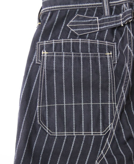 FREEWHEELERS ե꡼ۥ顼 " GANDY DANCER " OVERALLS (NAVY CHAIN STRIPE)