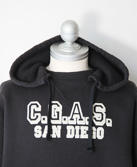 COLIMBO  BUZZARD'S ROOST SWEAT PARKA " C.G.A.S. SAN DIEGO " (BLACK)