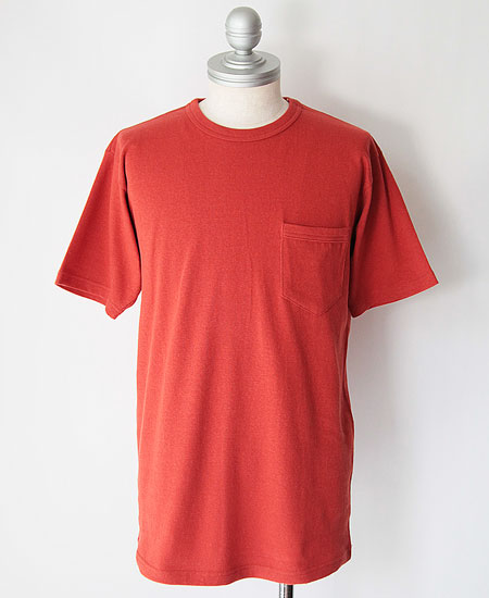 FREEWHEELERS フリーホイーラーズ SHORT SLEEVE POCKET T-SHIRT (DRY RED)