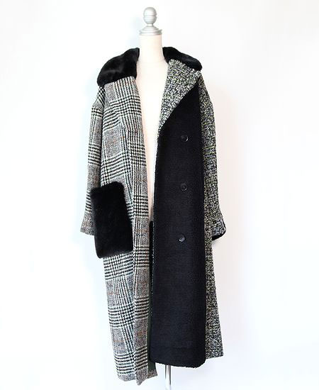 AULA AILA �����饢���顡ASYMMETRY COMBINATION COAT