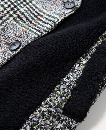 AULA AILA �����饢���顡ASYMMETRY COMBINATION COAT