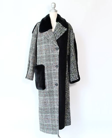 AULA AILA �����饢���顡ASYMMETRY COMBINATION COAT