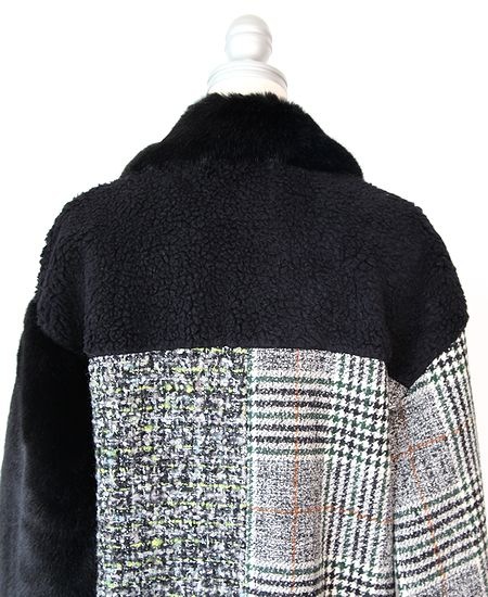 AULA AILA �����饢���顡ASYMMETRY COMBINATION COAT