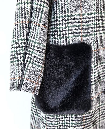 AULA AILA �����饢���顡ASYMMETRY COMBINATION COAT