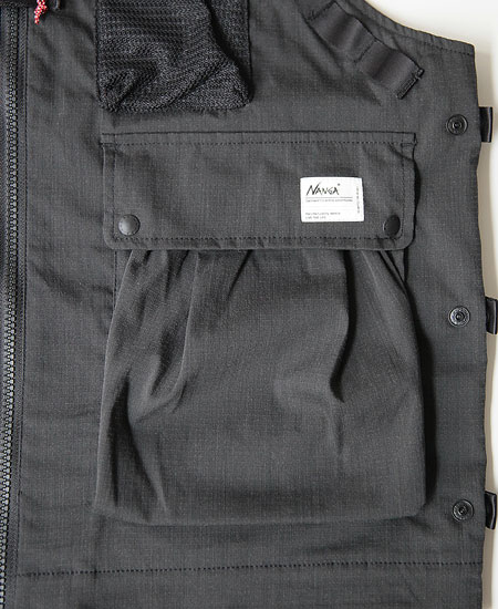 NANGA ナンガ TAKIBI RIPSTOP FIELD VEST (BLACK) 2023入荷モデル