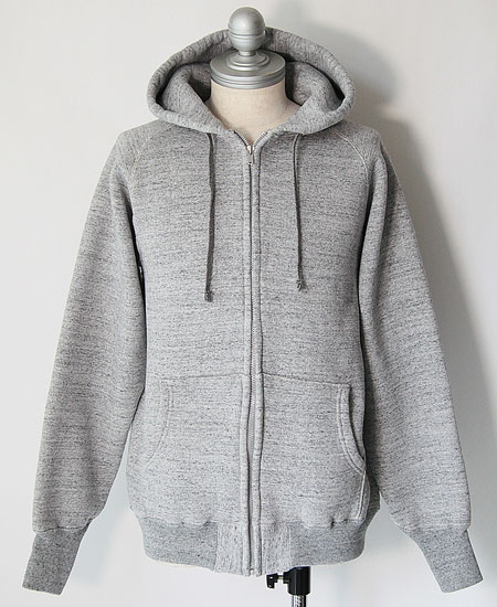 COLIMBO コリンボ LETTERMAN FULL ZIP SWEAT PARKA (HEATHER GRAY)