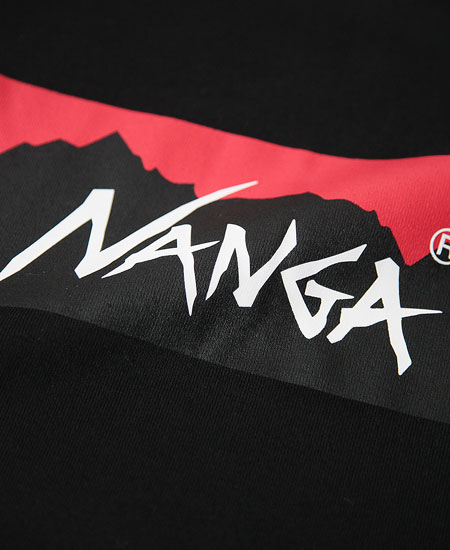 NANGA ʥ ECO HYBRID BOX LOGO LOOSE FIT TEE (BLACK)