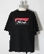 NANGA ʥ ECO HYBRID BOX LOGO LOOSE FIT TEE (BLACK)