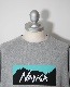 NANGA ʥ ECO HYBRID BOX LOGO LOOSE FIT TEE (LIGHT GRAY  TURQUOISE)