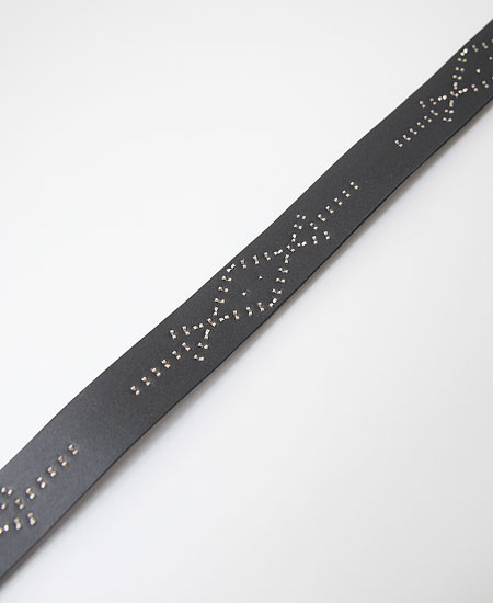 ڼVINTAGE STYLE LEATHER STUDS BELT - MEDICINEMAN'S EYE & ARROW - (BLACK)