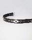 ڼVINTAGE STYLE LEATHER STUDS BELT - MEDICINEMAN'S EYE & ARROW - (BLACK)
