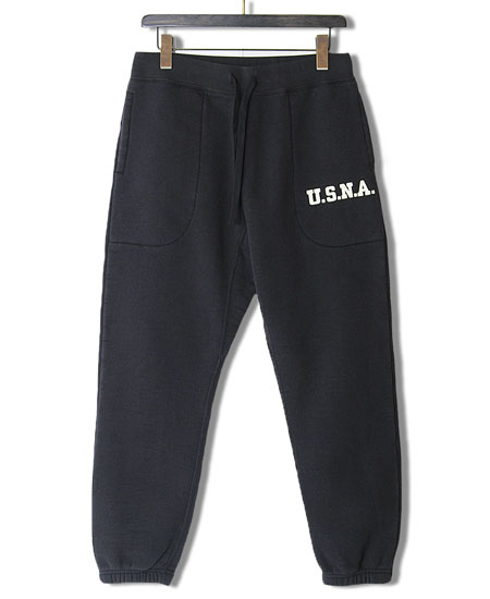COLIMBO ������ H&J HEAVY WEIGHT SWEAT PANTS " NAVAL ACADEMY " (S.BLACK)