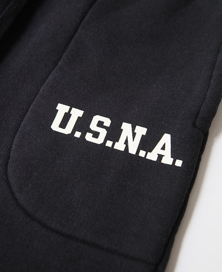COLIMBO ������ H&J HEAVY WEIGHT SWEAT PANTS " NAVAL ACADEMY " (S.BLACK)