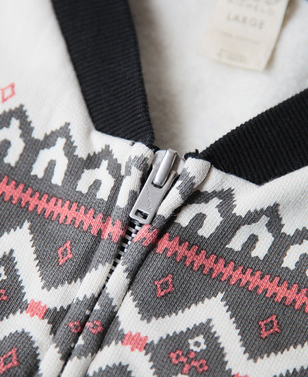 COLIMBO ������ SNOWFLAKE ZIP SWEAT (S.BLACK)