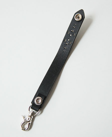 LEATHER STUDS GLOBE STRAP - GEOMETRY - (BLACK)