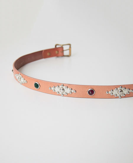 受注生産】VINTAGE STYLE LEATHER STUDS NARROW BELT - MEDICINEMAN'S